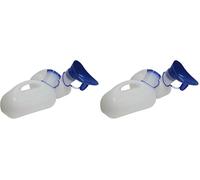 Aidapt Male Female Portable Urinal 1L Capacity Spill Resistant (Pack of 2)