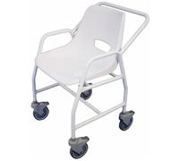 Aidapt Mobile Shower Chair with Locking Castors, Hand Grips and Push Bar. For Elderly, Disabled, Pregnant or Unsteady on their Feet Users
