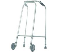 Aidapt Ultra Narrow Lightweight Walking Frame Large with Wheels - Grey