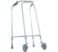 Aidapt Ultra Narrow Lightweight Walking Frame Small with Wheels - Grey, Grey