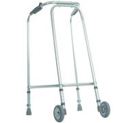 Aidapt Narrow Walking Frame Small With Wheels in Silver Aidapt Silver