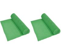 Aidapt Non Slip Green Easy to Cut 150x30 cm Fabric Mat Ideal for Lining Draws, Shelves, and Work Tops (Pack of 2)