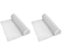 Aidapt Non Waterproof Slip White Easy to Cut 150x30 cm Fabric Mat Ideal for use Lining Draws, Shelves, and Work tops (Pack of 2)