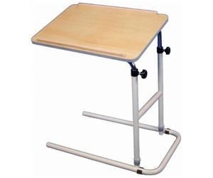 Aidapt Overbed and Chair Table Desk With Hygienic Laminated Easy Clean Top, Height and Angle Adjustment For Writing, Eating, Reading and Hobbies. Fitted With Anti Slip Feet