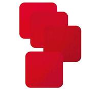 Aidapt Red Non Slip Heat Proof Coasters Square 9x9 cm for Coffee, Tea, Beer, Mug, Wine on Tables, Counters, Cabinets Pack of 4