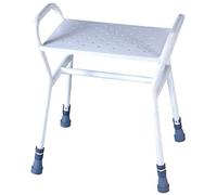 Aidapt Rochester Shower Stool Height Adjustable,Integral handles,Non-Slip Rubber Feet,Perforated Drainage Holes in Seat Elderly,Disabled,Pregnancy Post Surgery SUPPLIED ASSEMBLED NO TOOLS REQUIRED