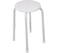 Aidapt Round Adjustable Bathroom Shower Stool Lightweight - White