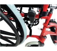 Aidapt Folding Lightweight Self Propelled Steel Wheelchair with Brakes, Extra Wide Seat (18") Lap Strap, Removable Foot Rests and Side Panels for Privacy. Indoor and Outside Use