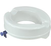 Aidapt Senator Plastic Raised Toilet Seat - White, White