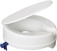 Senator Plastic Raised Toilet Seat - White / 4 inch With Lid