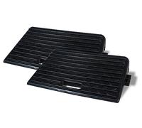 Aidapt Rubber Heavy Duty Kerb Ramp Threshold Ramps for Wheelchairs, Cars Vehicles, Caravan, Scooter Wheels, Skateboard, Motorcycle, Disabled Chair & Dog, Horse, Carry Handle, Set of 2