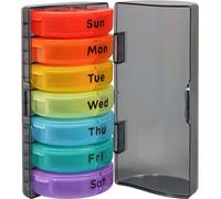 Aidapt Seven Day Pill Case.Removable Compartments,2 Times a Day,Medicine Storage Box,BPA Free,Food Safe,Tablet Organiser,Vitamin,Medication,Elderly,Disability,Mobility,Alzheimers,Dementia Box