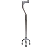 Aidapt Small-Base Quad Cane/Tetrapod - Height-Adjustable Walking Stick wi