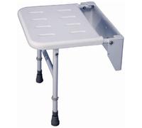 Aidapt Solo Standard Shower Seat with Legs Wall Mounted,Drop Down,Fold Flat Against Wall,Clip On/Off seat,Adjustable,Compact,Space Saver,Elderly,Disabled,Pregnant,FIXING SCREWS NOT SUPPLIED