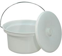 Aidapt 5L Commode Bucket with Lid and Wire Handle