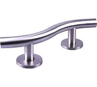 Aidapt Stainless Steel Curved Bathroom Grab Bar,Brushed Steel Finish Rust Resistant Bath Shower Safety Handle Handrails,Shower Toilet Aid for Disabled Elderly Mobility & Daily Living Aids