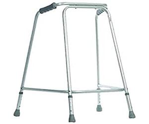 Aidapt Standard Extra Large Frame Adult Adjustable Height Aluminium Lightweight Walking Frame with Wheels and Anti Slip Ferrule Feet to Aid Stability and Confidence When Walking Aid