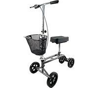 Aidapt Steerable Knee Walker,Height Adjustable with Brakes,Detachable Basket,Broken Leg,Foot,Ankle,Compact Size.Kneeling Quad Roller Cart for Elderly,Adult.Mobility Scooter.Alternative to Crutches.