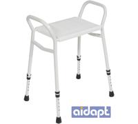 Aidapt High Quality Super Lightweight 1.45KG Aluminium Strood Shower Stool with Clip On/Off Seat. Rust Free and Ideal for Elderly and Less able to