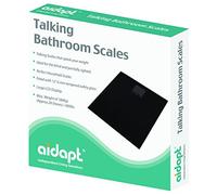 Aidapt Talking Bathroom Scale Ideal for Partially Sighted/Blind, Clearly announces weight (Black)