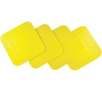 Aidapt Tenura Anti Slip Silicone Rubber Square Coaster Pack of 4 Yellow Aidapt Yellow