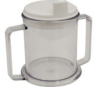 Two Handled Cup Dual Handles for easy Holding, Living Aid for the Elderly, those with a Weaker Grip, Disabilities, Tremors, Parkinson's or Arthritis Aids independent Drinking as reduces spillages