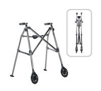 Aidapt Ultra Lightweight Folding Wheeled Walker with Glide Skids | Fold-down design, Height-adjustable handles, Ultra-lightweight