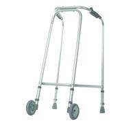 Aidapt Ultra Narrow Large Adult Adjustable Height Aluminium Lightweight Walking Frame with Wheels and Anti Slip Ferrule Feet to Aid Stability and Confidence when Walking Aid