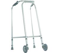 Narrow Walking Frame Medium With Wheels Aidapt Silver One Size