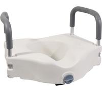 Aidapt 150mm (6") Elevation Raised Comfortable Toilet Seat with Arms Easy Fit White