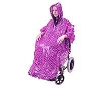 Aidapt Waterproof Wheelchair Poncho. Full Weather Protection, Showers, Rain, Cold, Drawstring Hood, Elasticated Cuffs, Universal Sizing,Mobility,Elderly,Cape,Scooter,Coverall,Disability,Funky Colour