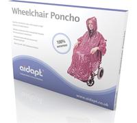 Aidapt Waterproof Wheelchair Poncho. Full Weather Protection, Showers, Rain, Cold, Drawstring Hood, Elasticated Cuffs, Universal Sizing,Mobility,Elderly,Cape,Scooter,Coverall,Disability,Funky Colour