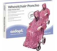 Aidapt Waterproof Wheelchair Poncho. Full Weather Protection, Showers, Rain, Cold, Drawstring Hood, Elasticated Cuffs, Universal Sizing,Mobility,Elderly,Cape,Scooter,Coverall,Disability,Funky Colour