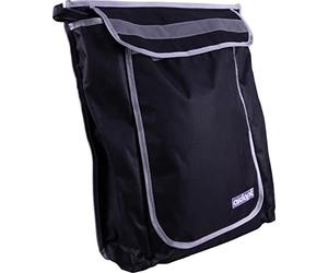 Aidapt Wheelchair/Scooter Storage Bag with Crutch Holders. Reflective Strips High Visibility, Storage for Personal Items & Shopping, Holds Pair of Crutches Walking Sticks, Adjustable Straps, Secure