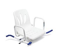 Aidapt Winchester Swivel Bather Seat.90° Rotation,Drainage,Armrests,Stainless Steel Frame,Moulded Seat,Elderly,Side Access,Mobility,Prevent Slips,Falls,Disability