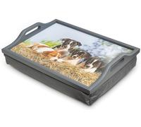 Aidapt Wooden Lap Tray With Cushion Puppies