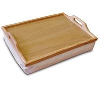 Aidapt Wooden Lap Tray with Handles and Cushion Handles on Side Give Great Stability Lightweight for Carrying Fully Portable, Use in any Room Easy Clean Tray Eat, Read, Work on your Lap Top