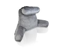 Aidapt XL Reading Pillow with Removable Headrest. Features armrests, lumbar support, washable cover, 2 pockets, carry handle, and shredded foam. Ideal for bed, gaming, TV, or relaxing.