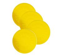 Aidapt Yellow Non Slip Heat Proof Coasters Round 9x9 cm for Coffee, Tea, Beer, Mug, Wine on Tables, Counters, Cabinets Pack of 4