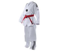 Aidas Taekwondo Suit Adi Club 3 Stripes White Lapel T/190 cm