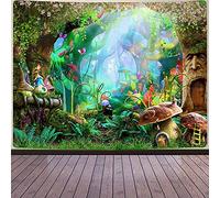 Aidatain Fairy Tale Forest Tapestry Wall Hanging Magic Mushroom Trees Wall Flannel Large 80x60 Inches Tapestry Spring Scenery Tapestry for Teen Girls Bedroom Living Room Dorm Party Decor GTLMAT103