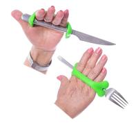 AIDBONES Bracelet (Pack of 2) Green 13 cm - Handwriting Aid for Pens, Pencils & Brushes - Precision Adaptive Grip for Children (4+) & Adults with Slim Hands