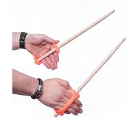 AIDBONES Support for Disabled Assistance (Pack of 2) Coral 16 cm - Adaptive Grip for Razors, Cutlery & Pens - Ergonomic Daily Living Aid for Ataxia, Tremors & Autism