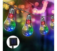 AIDDOMM Solar String Light Outoor Graden-10 LED Multicolored Solar Powered String Lights Outdoor Hanging Waterproof, Fairy String Lights for Party, Garden and Tent, 13FT, IP:65