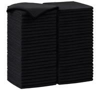 AIDEA Microfiber Cleaning Cloth-50PK, Soft Microfiber Towels for Cars, Absorbent Cleaning Rags, Lint-Free Streak-Free Wash Cloths for House, Kitchen, Window(12in.x12in), Black