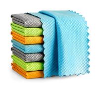 AIDEA Microfibre Cleaning Cloth 8 Pack,Multi-Purpose Fish Scale Cleaning cloth,Nanoscale Cloth Polishing Cloth,Lint Free Streak-Free Glass Window Cleaning Cloths,30x30 CM