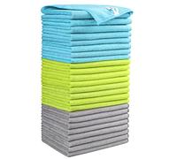 AIDEA Microfibre Cleaning Cloths Pack of 24, Multifunctional Reusable Cleaning Towels, Lint Free Streak Free Washable Cloth Duster for House, Kitchen, Car, Motorbike, Windows 30 x 30 cm