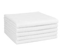 AIDEA Microfibre Cleaning Cloths Pack of 5, Multifunctional Reusable Cleaning Towels, Lint Free Streak Free Washable Cloth Duster for House, Kitchen, Car, Moto, Windows 29 x 29 cm White
