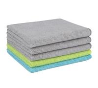 AIDEA Microfibre Cleaning Cloths Pack of 5, Multifunctional Reusable Cleaning Towels, Lint Free Streak Free Washable Cloth Duster for House, Kitchen, Car, Motorbike, Windows 30 x 30 cm
