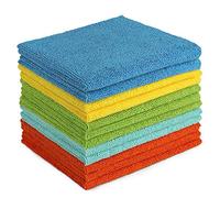 AIDEA Microfibre Cloth Pack of 12, Multifunctional Reusable Cleaning Cloths, Lint Free Streak Free Washable Cloth Duster for House, Kitchen, Car, Motorbike, Windows 30 x 30 cm